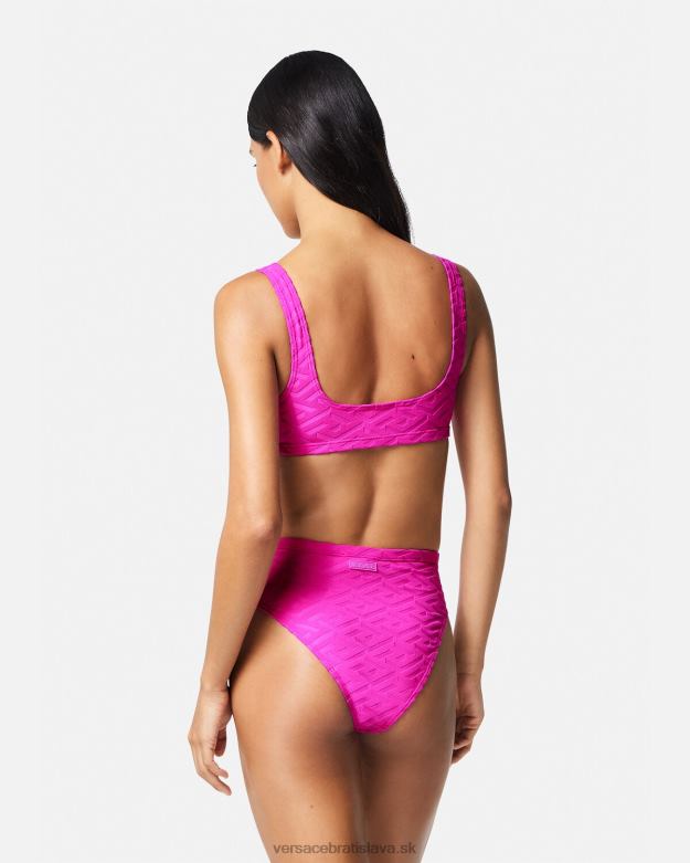 spodná bielizeň a plážové oblečenie X8X8P1182 Versace Top na uteráky la greca fuchsiová ženy