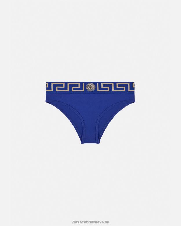 spodná bielizeň a plážové oblečenie X8X8P1061 Versace greca okrajové slipy Modrá ženy
