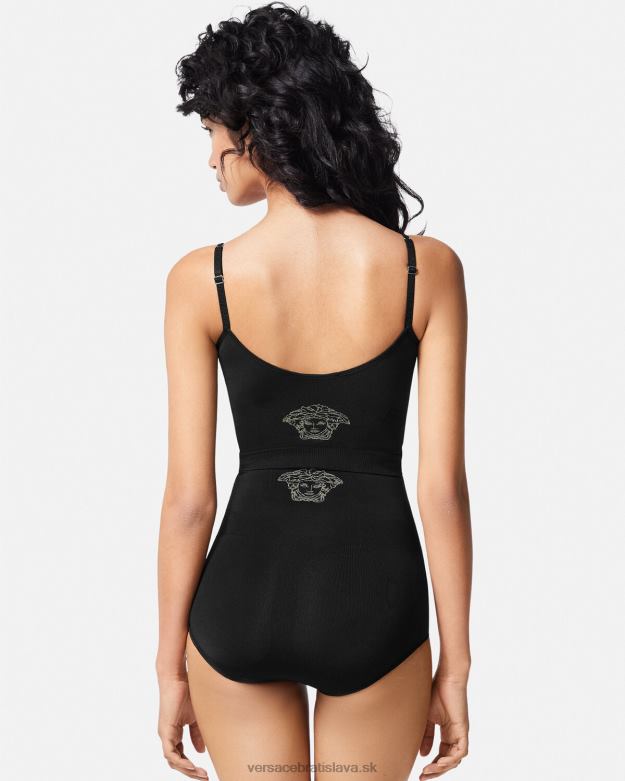 spodná bielizeň a plážové oblečenie X8X8P1062 Versace Medusa shapewear braletka čierna ženy