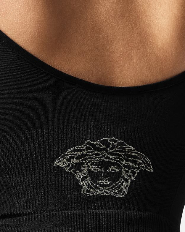 spodná bielizeň a plážové oblečenie X8X8P1062 Versace Medusa shapewear braletka čierna ženy