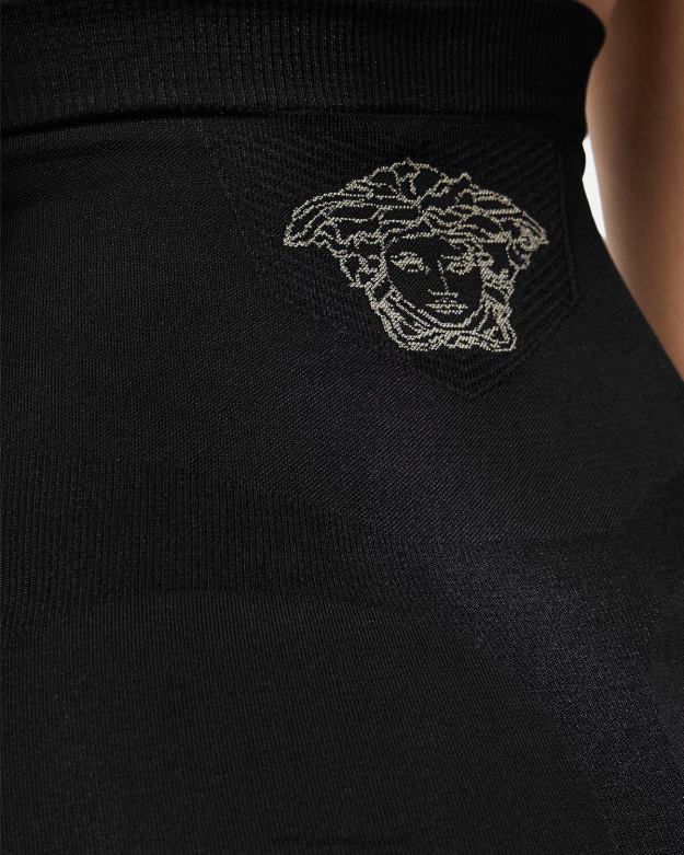 spodná bielizeň a plážové oblečenie X8X8P1063 Versace tvarované nohavičky medusa s vysokým pásom čierna ženy