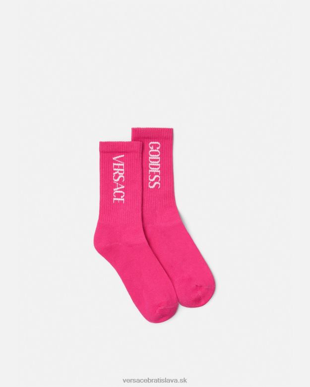 spodná bielizeň a plážové oblečenie X8X8P1105 Versace bohyňa ponožky fuchsiová ženy