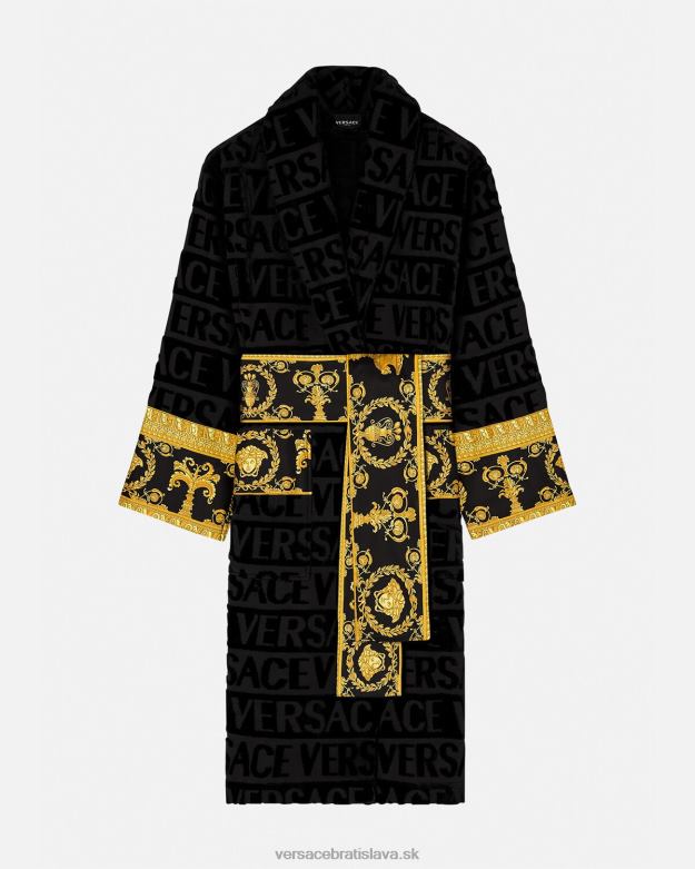 spodná bielizeň a plážové oblečenie X8X8P1084 Versace i barokový župan čierna ženy