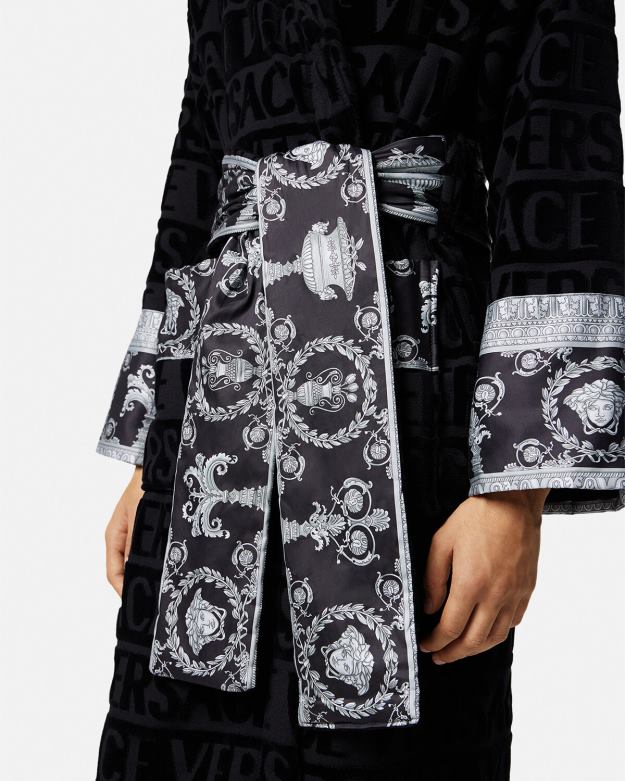 spodná bielizeň a plážové oblečenie X8X8P1086 Versace i barokový župan čierna ženy