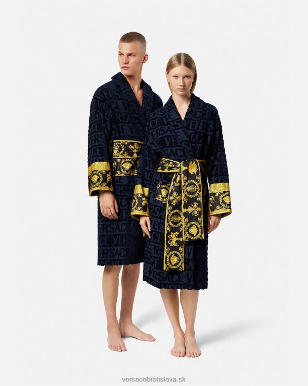 spodná bielizeň a plážové oblečenie X8X8P1091 Versace i barokový župan Modrá ženy