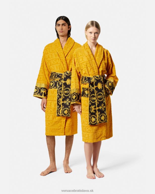 spodná bielizeň a plážové oblečenie X8X8P1096 Versace i barokový župan žltá ženy