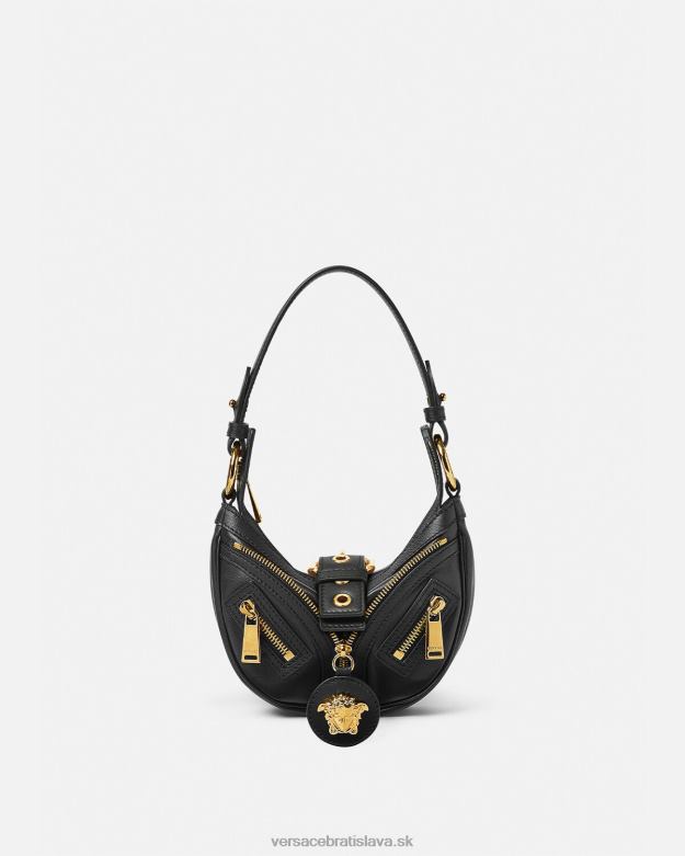 tašky X8X8P273 Versace opakujte mini tašku hobo čierna ženy