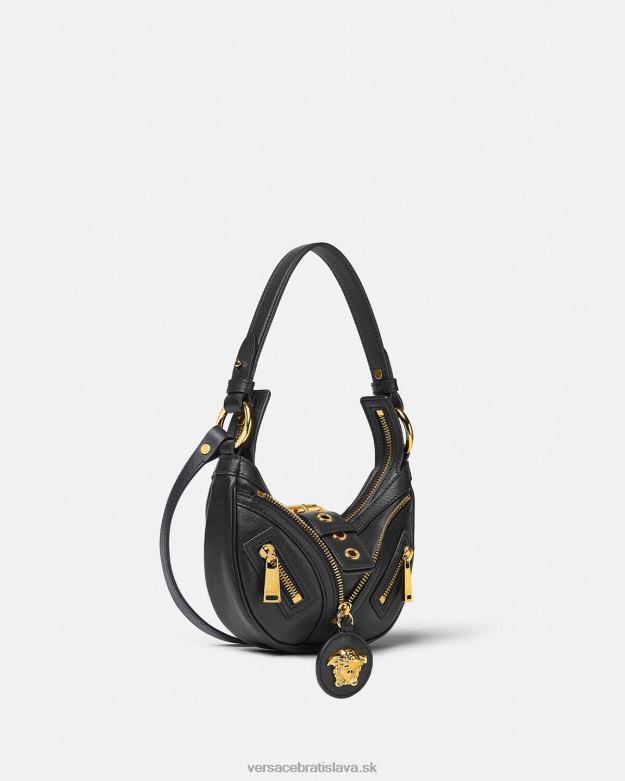 tašky X8X8P273 Versace opakujte mini tašku hobo čierna ženy