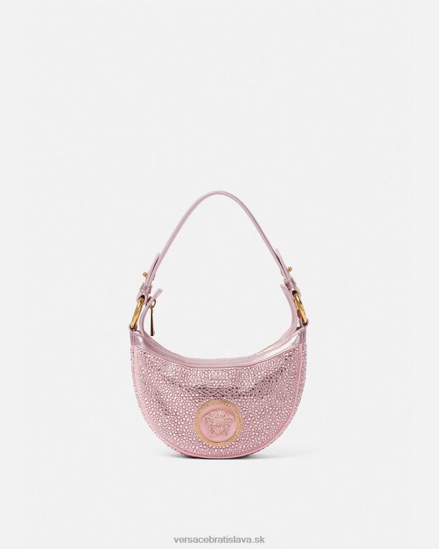 tašky X8X8P275 Versace Crystal repeat mini taška pre hobo Ružová ženy