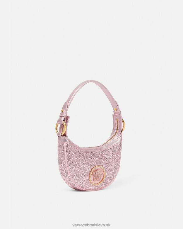 tašky X8X8P275 Versace Crystal repeat mini taška pre hobo Ružová ženy