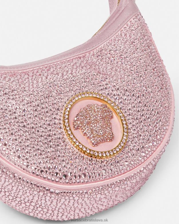 tašky X8X8P275 Versace Crystal repeat mini taška pre hobo Ružová ženy