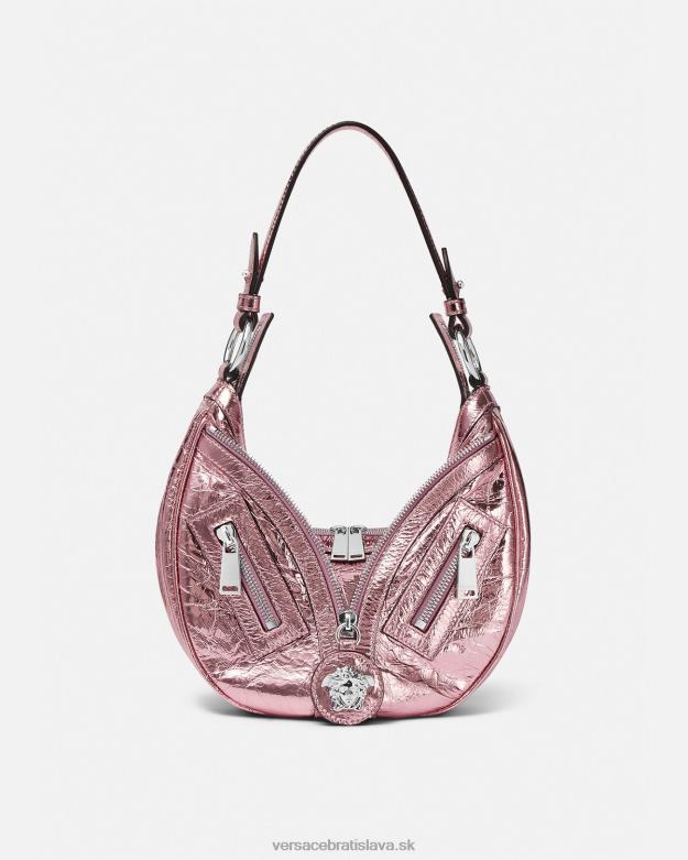tašky X8X8P281 Versace opakujte kovovú malú hobo tašku jedna farba ženy