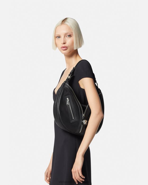 tašky X8X8P285 Versace opakovať hobo tašku čierna ženy