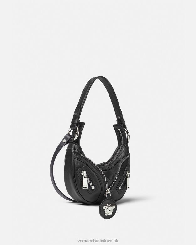 tašky X8X8P287 Versace opakujte mini tašku hobo čierna ženy