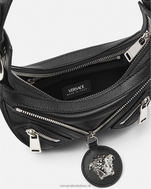 tašky X8X8P287 Versace opakujte mini tašku hobo čierna ženy