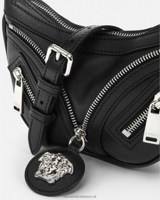 tašky X8X8P287 Versace opakujte mini tašku hobo čierna ženy