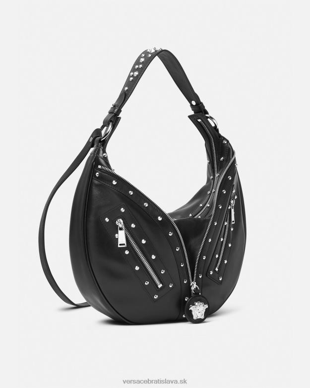 tašky X8X8P289 Versace opakovať hobo tašku čierna ženy