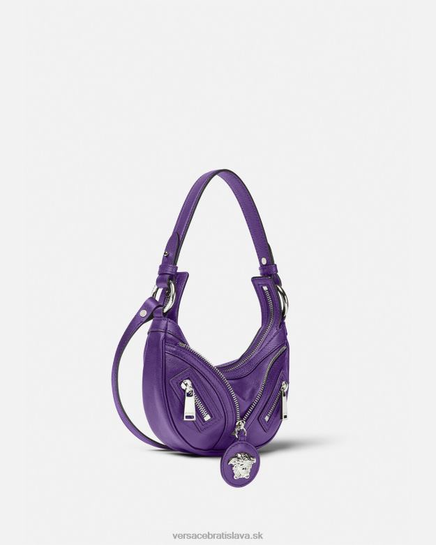 tašky X8X8P296 Versace opakujte mini tašku hobo fialový ženy