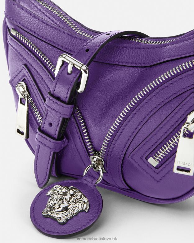 tašky X8X8P296 Versace opakujte mini tašku hobo fialový ženy