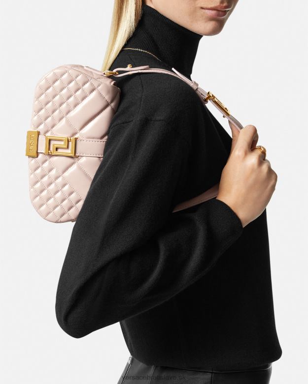 tašky X8X8P243 Versace mini taška cez rameno greca goddess svetlo ružová ženy