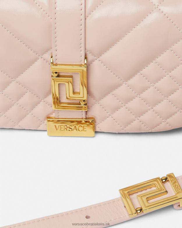 tašky X8X8P243 Versace mini taška cez rameno greca goddess svetlo ružová ženy