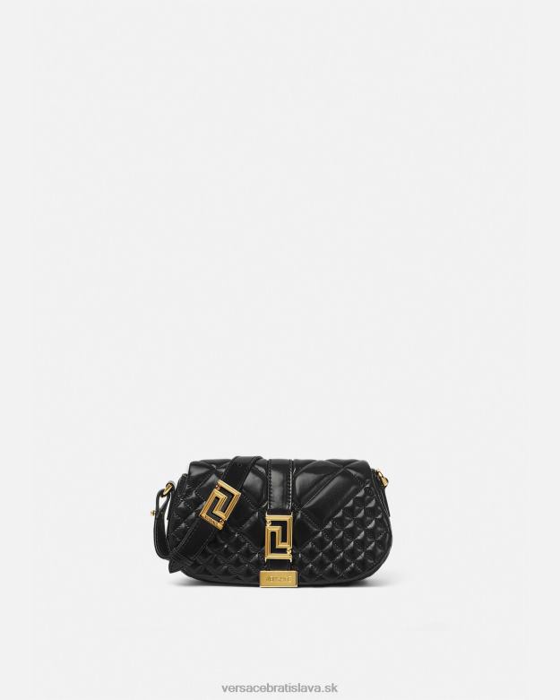 tašky X8X8P244 Versace mini taška cez rameno greca goddess čierna ženy