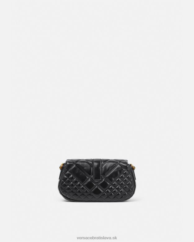tašky X8X8P244 Versace mini taška cez rameno greca goddess čierna ženy