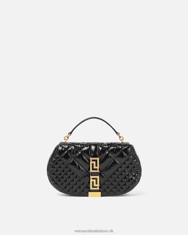 tašky X8X8P246 Versace taška cez rameno greca goddess čierna ženy