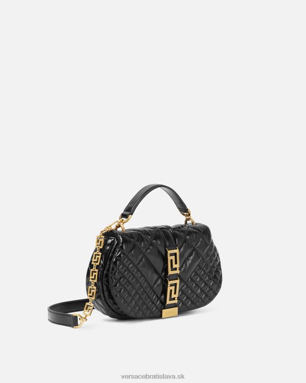 tašky X8X8P246 Versace taška cez rameno greca goddess čierna ženy