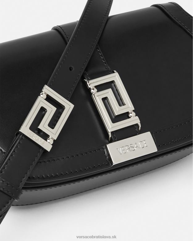 tašky X8X8P247 Versace mini taška cez rameno greca goddess čierna ženy