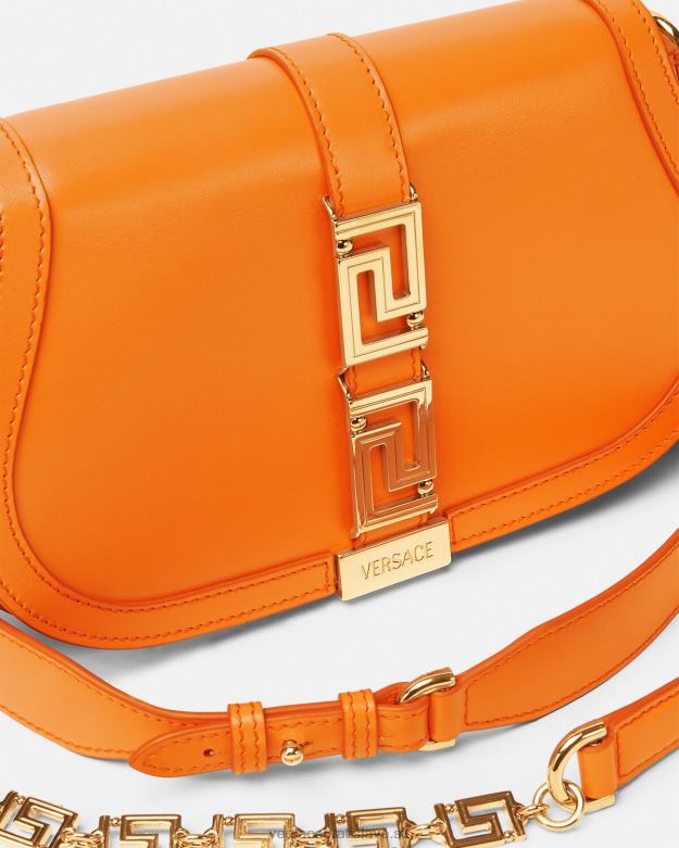 tašky X8X8P250 Versace taška cez rameno greca goddess oranžová ženy