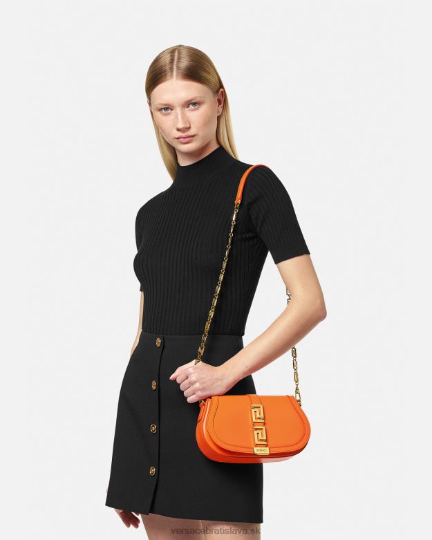 tašky X8X8P250 Versace taška cez rameno greca goddess oranžová ženy