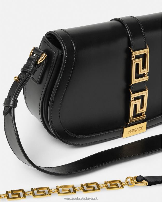 tašky X8X8P251 Versace taška cez rameno greca goddess čierna ženy