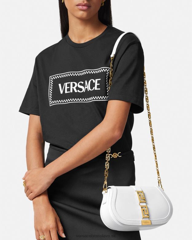 tašky X8X8P253 Versace taška cez rameno greca goddess biely ženy