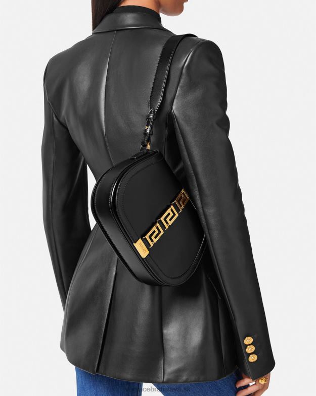 tašky X8X8P254 Versace greca goddess veľká taška cez rameno čierna ženy
