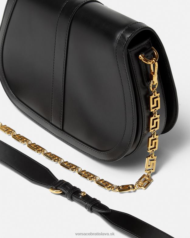 tašky X8X8P254 Versace greca goddess veľká taška cez rameno čierna ženy