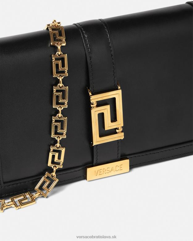 tašky X8X8P256 Versace mini taška greca goddess čierna ženy