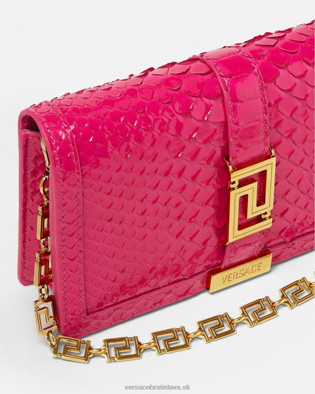 tašky X8X8P258 Versace mini taška grécka bohyňa pytón Ružová ženy