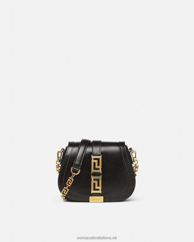 tašky X8X8P260 Versace greca goddess malá taška cez rameno čierna ženy