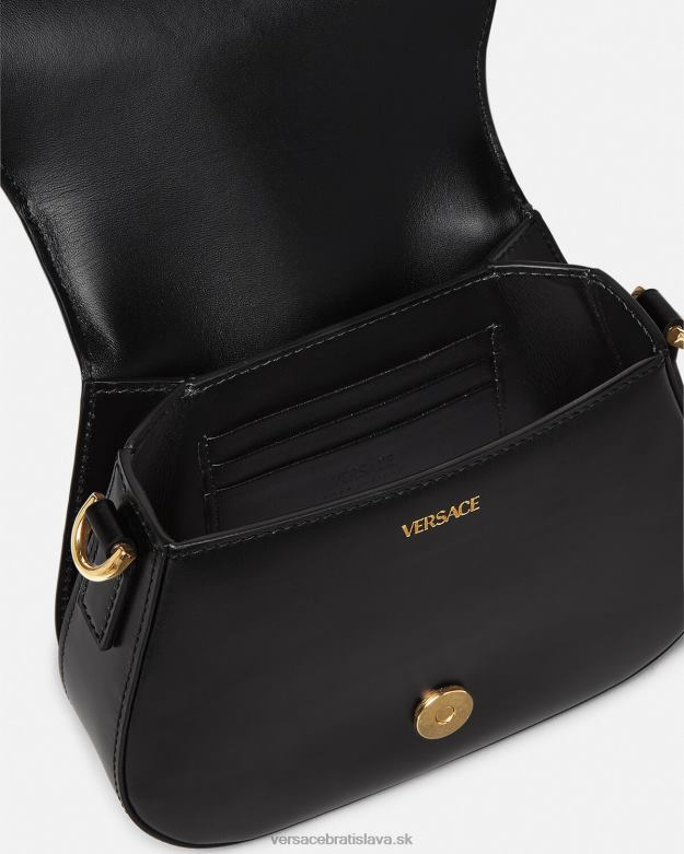 tašky X8X8P260 Versace greca goddess malá taška cez rameno čierna ženy