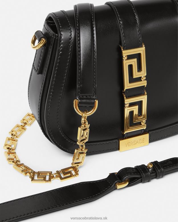 tašky X8X8P260 Versace greca goddess malá taška cez rameno čierna ženy
