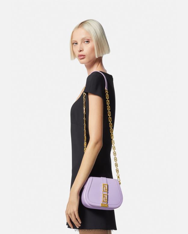 tašky X8X8P263 Versace greca goddess malá taška cez rameno orgován ženy