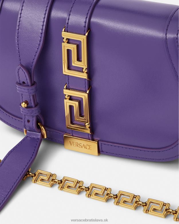 tašky X8X8P264 Versace taška cez rameno greca goddess fialový ženy