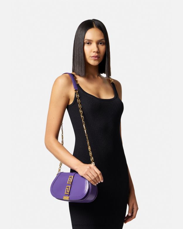 tašky X8X8P264 Versace taška cez rameno greca goddess fialový ženy