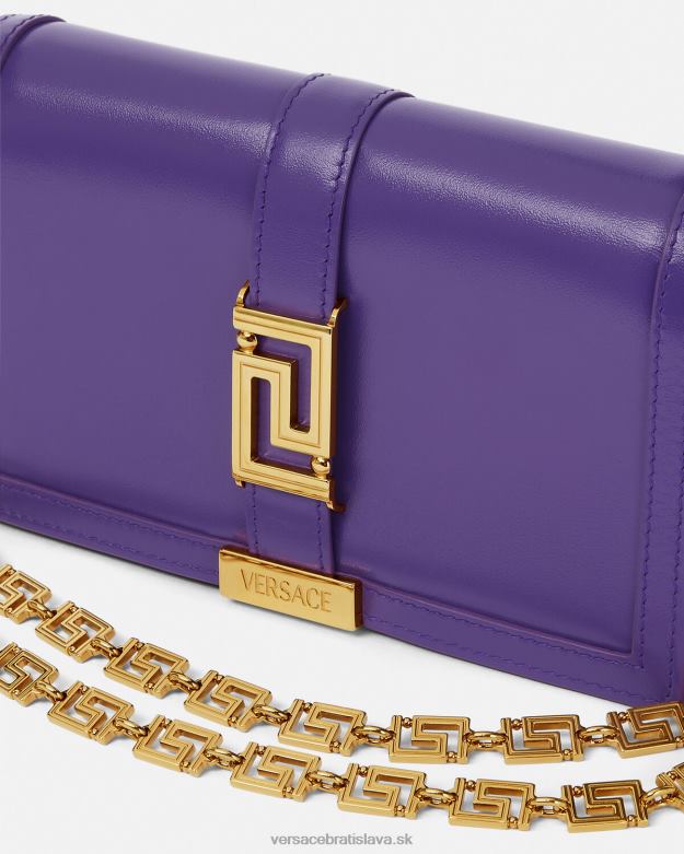 tašky X8X8P268 Versace mini taška greca goddess fialový ženy