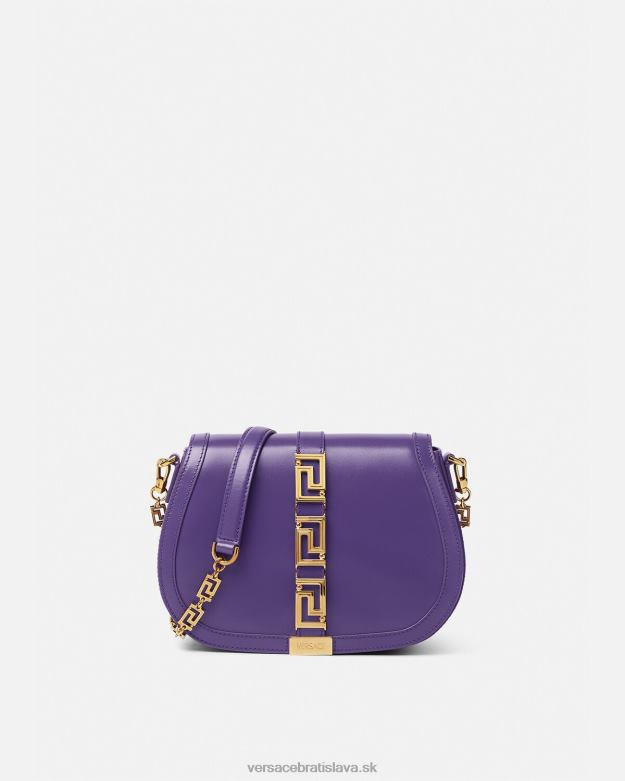 tašky X8X8P271 Versace greca goddess veľká taška cez rameno fialový ženy