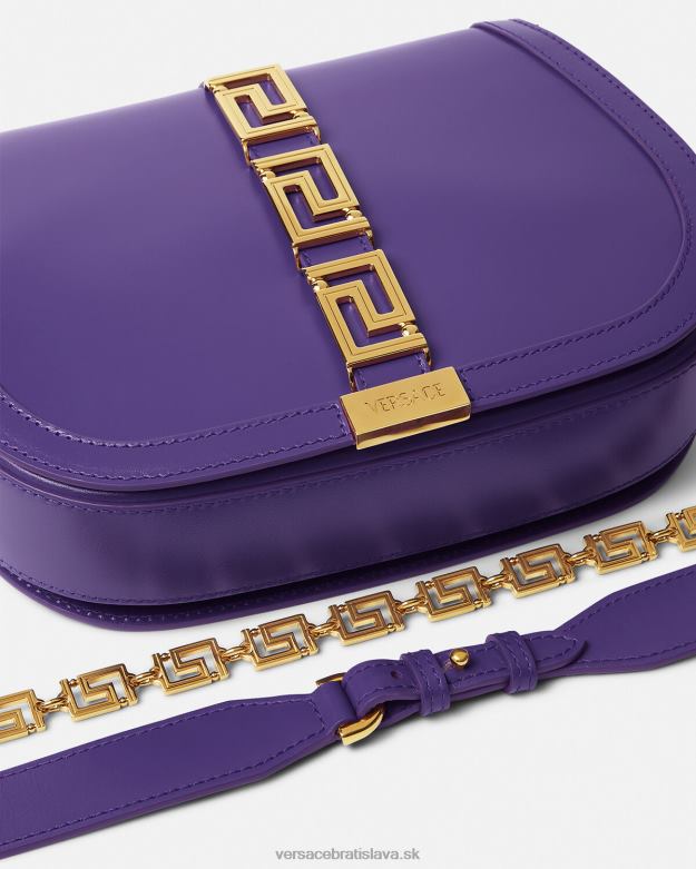 tašky X8X8P271 Versace greca goddess veľká taška cez rameno fialový ženy