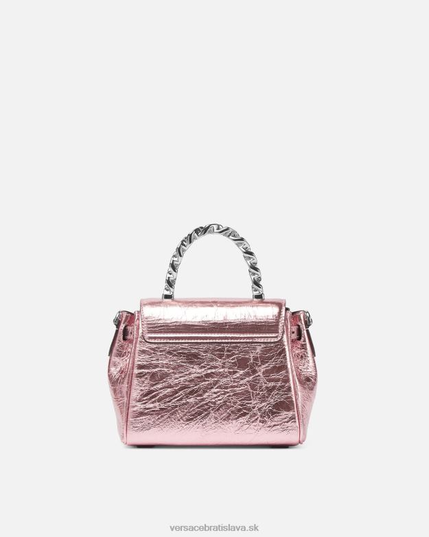 tašky X8X8P303 Versace la medusa metalická malá kabelka Ružová ženy