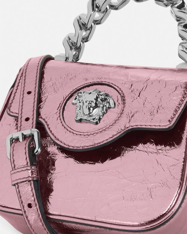 tašky X8X8P304 Versace kovová mini taška la medusa Ružová ženy