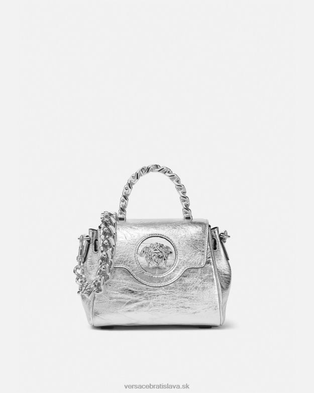 tašky X8X8P305 Versace la medusa metalická malá kabelka sivá ženy